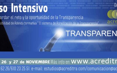 Próximo Curso sobre transparencia en Madrid